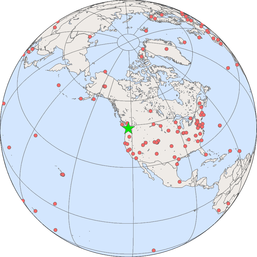 Location of SOLRAD site at Seattle, WA
