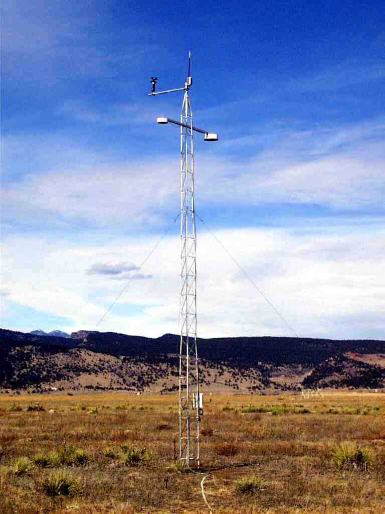 10 m tower with radiometers and met instruments