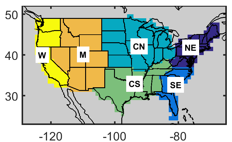 Map of regional divisions