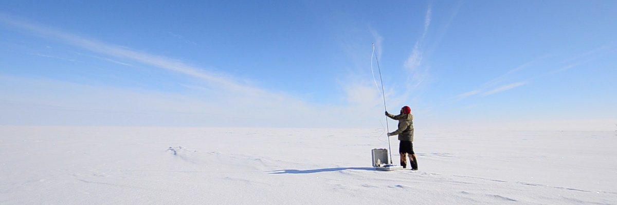 taking a flask sample at Barrow Observatory