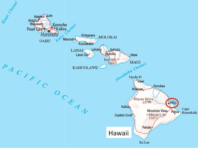 ESRL Global Monitoring Laboratory Ozone And Water Vapor   Hilo Map 